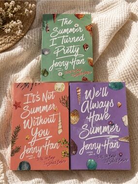 Jenny Han Summer Trilogy Paperback Set - Green, Coral & Purple Covers